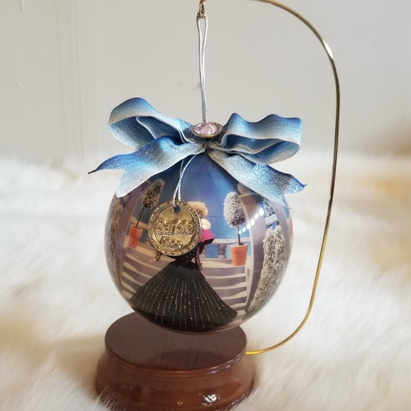1998 Holiday Barbie 4" Decoupage Ornament W/Stan - Picture 1 of 8